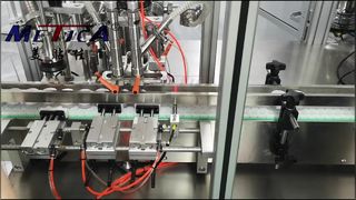Máquina automática de tampar e encher garrafas de creme