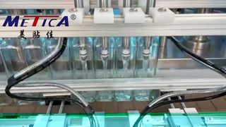 Máquina tampando de enchimento líquido de garrafa de vidro