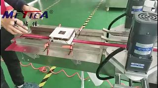 Máquina de etiquetagem automática de dupla face dobrável