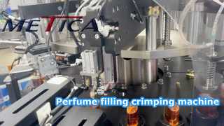 Máquina de crimpagem para enchimento de perfume
