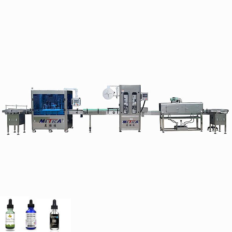 Máquina de engarrafamento automática com servo de velocidade 1500-3000bph + enchimento de pistão e compatibilidade com múltiplas tampas