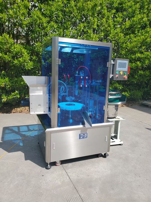 220V 50Hz 2kW Máquina automática de enchimento e tampa de pulverizador de caneta com 1500-2000BPH e volume de enchimento de 5-50ml