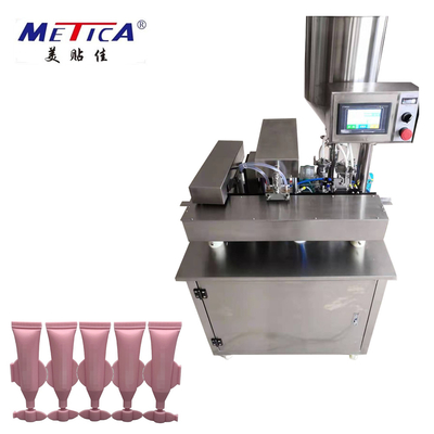 máquina de enchimento de creme macia pequena do tubo 10ml com sistema de selagem ultrassônico