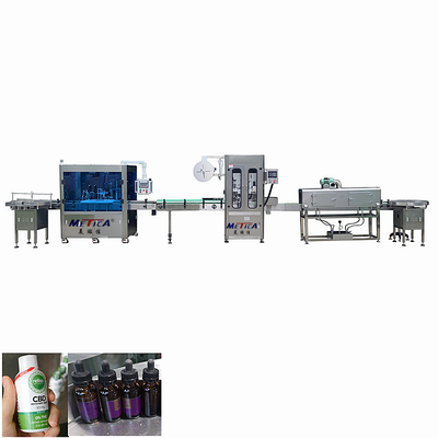 linha de produção Vial Oil Filling Machine de rotulagem tampando da garrafa de 10ml Cbd