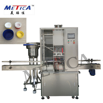 Pressão automática linear da máquina tampar de parafuso da garrafa de óleo do motor e tampão de parafuso