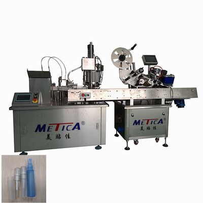 Máquina automática de enchimento de perfume de 1-3 ml com tampa e rotulagem para garrafas de amostras