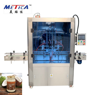 Máquina de enchimento de vidro 220V do frasco do óleo de coco 1000bph-1500bph