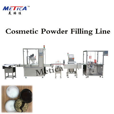 Linha de produção de engarrafamento suprimento do pó cosmético de ar do controle 0.8MPa do PLC